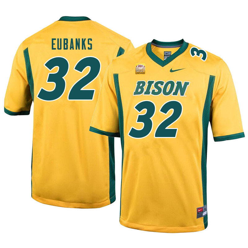 Men #32 Courtney Eubanks North Dakota State Bison College Football Jerseys Sale-Yellow - Click Image to Close